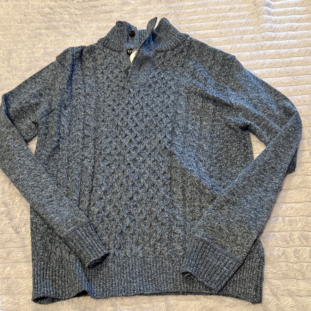 Buffalo David Bitton Charcoal Zip-Up Sweater